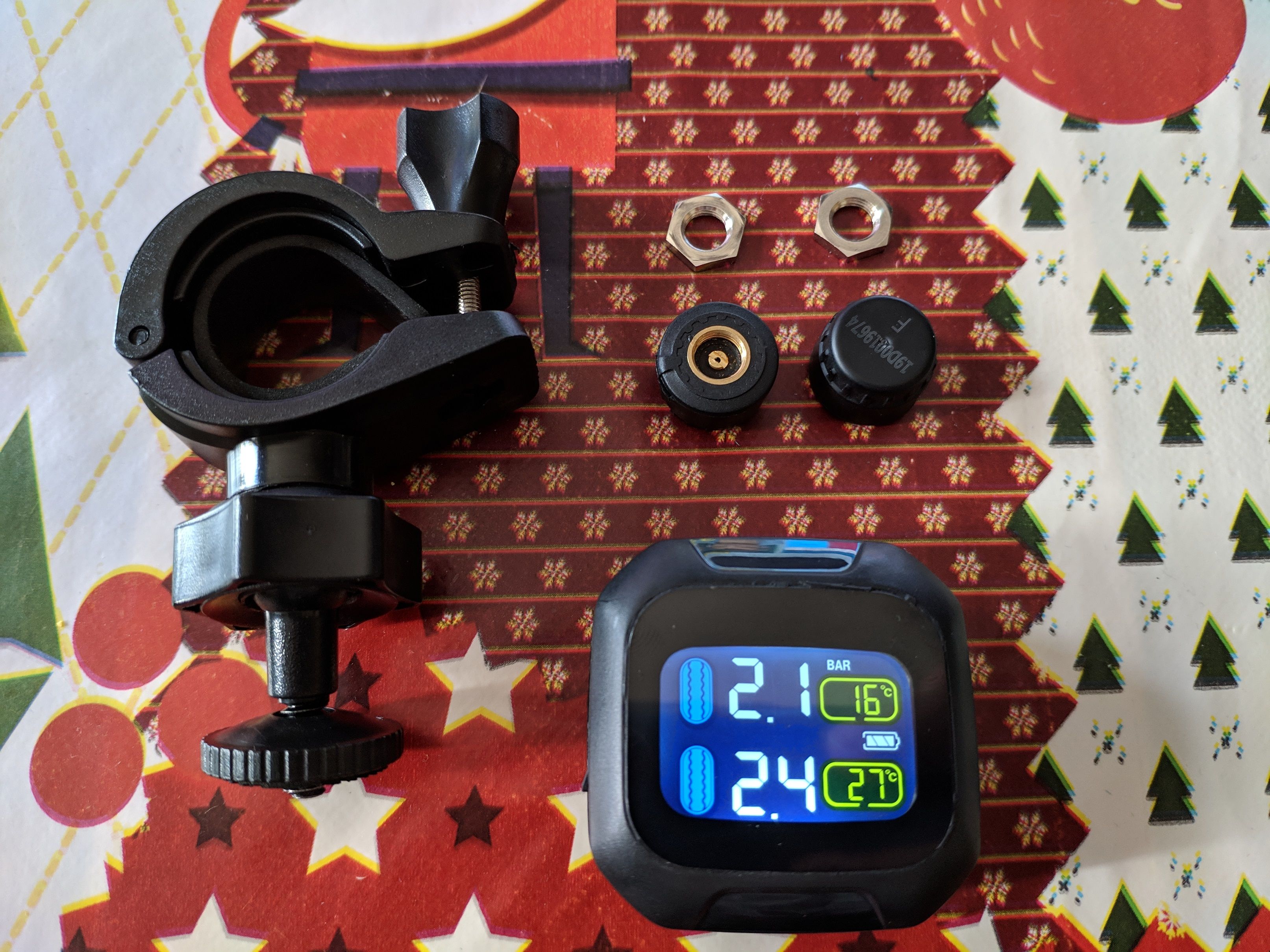 Sensor de presión y temperatura de neumáticos para motos