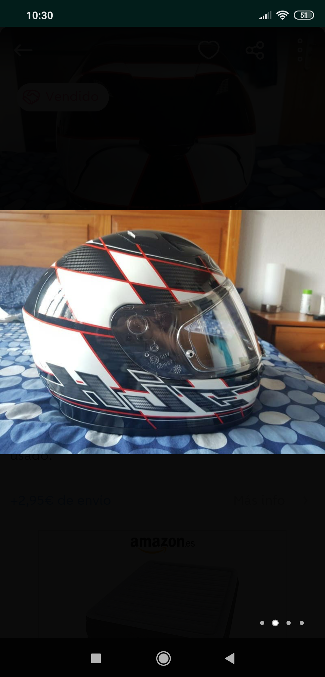 Casco integral moto HJC FG 17 con Pinlock Talla M